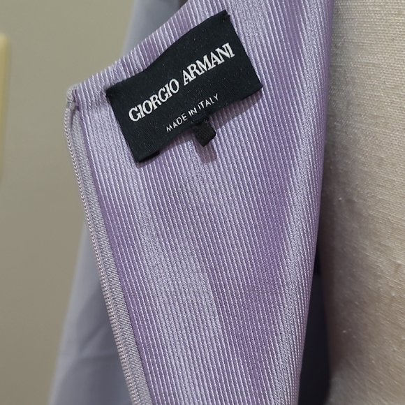 Giorgio Armani Pale Blue Long-Sleeve Midi Dress - Picture 9 of 9